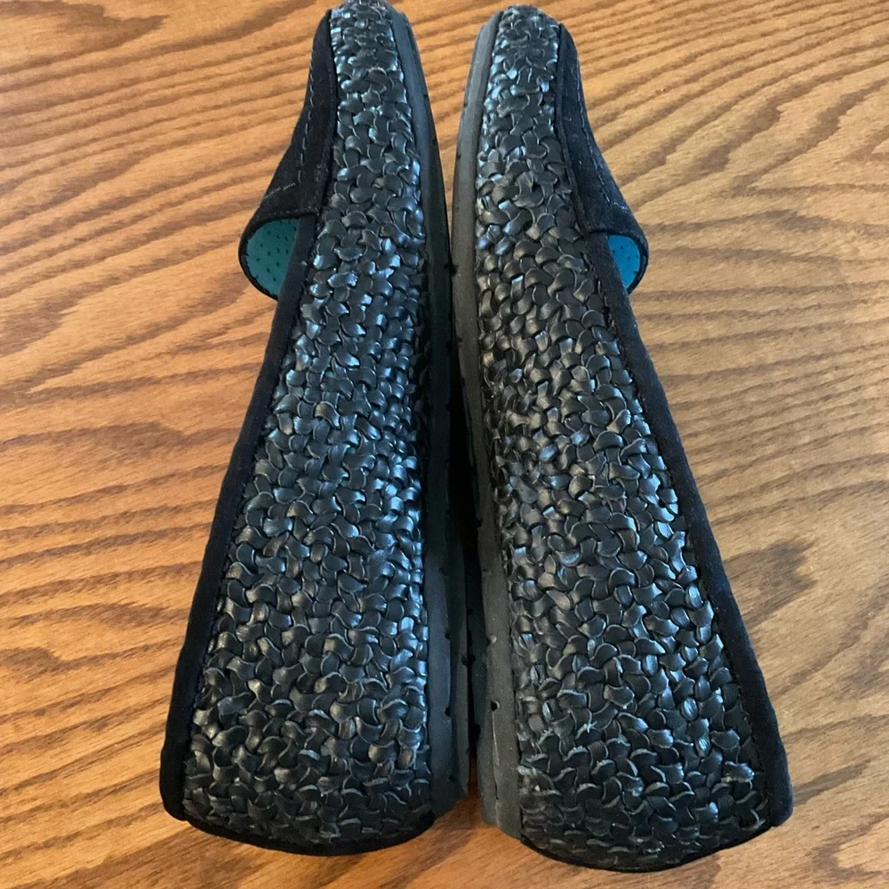Thierry Rabotin Black Suede/Leather, Sacchetto Technique Loafers, Sz 8.5